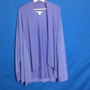 Athleta Cardigan Mediun Oversized Pranayama Restore Lilac Wrap Sweater